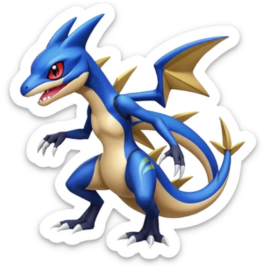 Meloetta-Garchomp-Greninja-Pokémon-Fakémon-fusion-hybrid-creature sticker