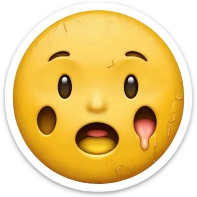 Classic emoji choking emote sticker