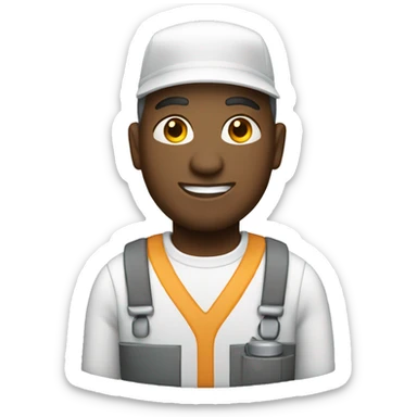 white janitor sticker