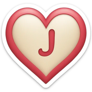 letters J and A in a heart sticker