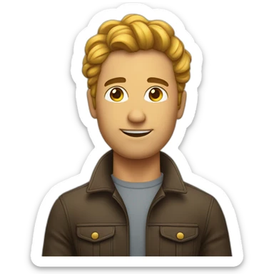 Homme qui a des trous dans les cheveux sticker