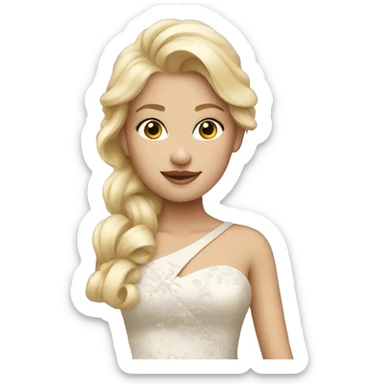 blonde girl in elegant dress sticker