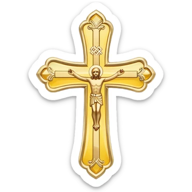 Eastern Orthodox cross. Transparent bakgrund. sticker