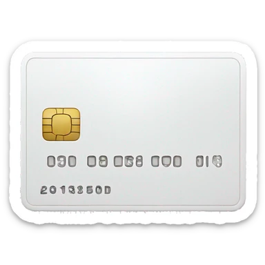 White Credit Card sticker