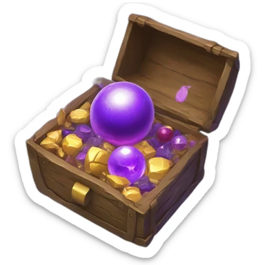 Pokemon Game LootCase Purple Chaotic Color Rich Treasure Legendary Epic Items and Pokemons Inside sticker