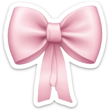 Light pink bow sticker