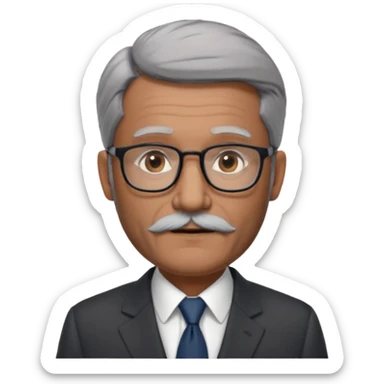 Professor Bentley Dyed black gray hair  frencb beard graying indian guy in suit with a bentley car. Older look around 60 yrs  with glasses slight balding sticker