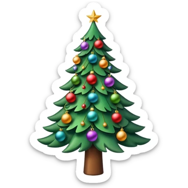 tall christmas tree sticker