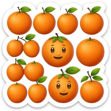 genere moi une seule orange sans les yeux ni la bouche sticker