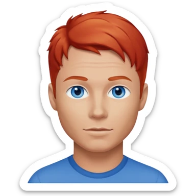 Brian Littrell blue eyes, red hair sticker
