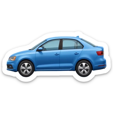 A **simple emoji-style icon** of a **blue multipocket folder**, clean and minimal, with **layered inner tabs**, subtle shading, and a **small blue Volkswagen Jetta car symbol** on the front.
 sticker