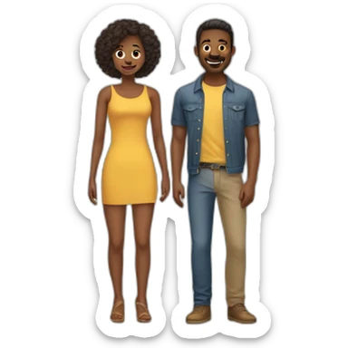 Couple allongé  sticker