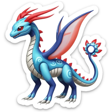 Meloetta-Salamence-Dialga-Pokémon-Fakémon-fusion-hybrid-creature sticker
