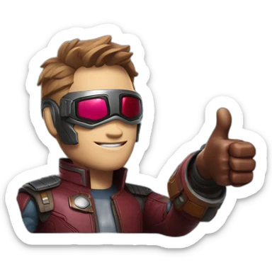 Star Lord thumbs up sticker