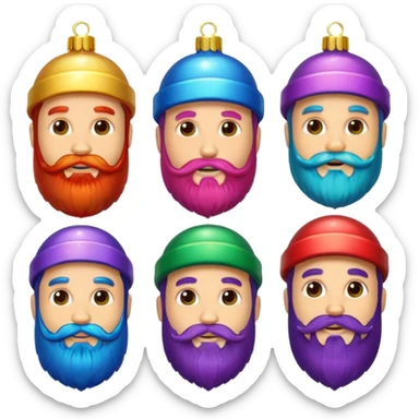 Beard ornaments sticker