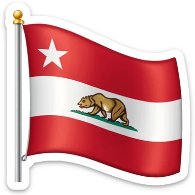 Hazme un emoji de la bandera de California  sticker