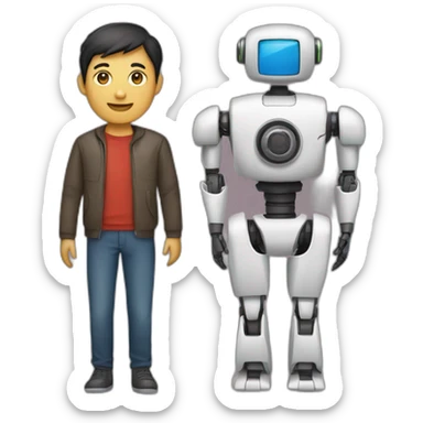Kyrgyzstan and robot sticker
