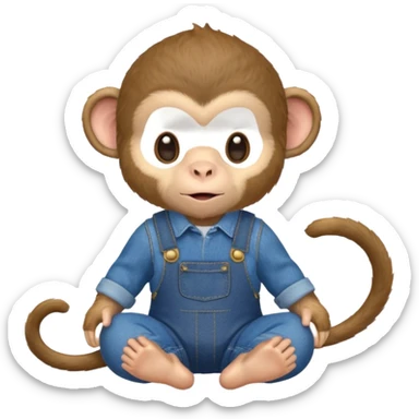 changuito con overol sticker