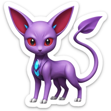 Miraidon-Genesect-Espeon-Mewtwo-Fakémon-hybrid-creature (full body)  sticker