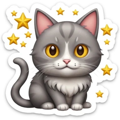 Um gato com estrela no olho sticker