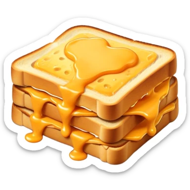 Kaas tosti with melting cheese oozing out the sides sticker