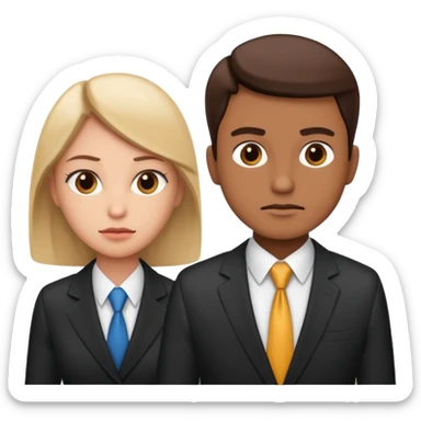 Can you draw these as normal people and not as doctors!!!! They need to have some concern on their face. They need to consider two product options. sticker