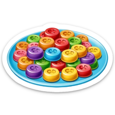 Gomitas en un plato sticker