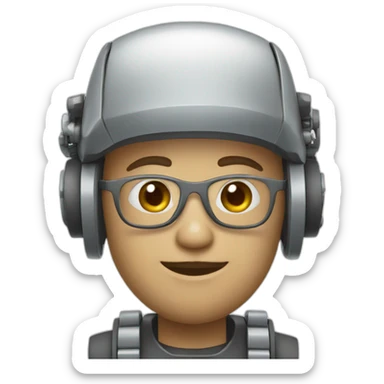 Robotic software engineer sticker