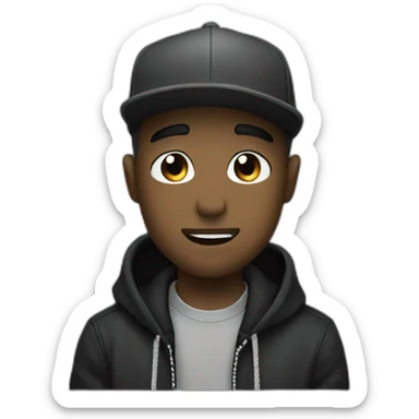 emotions rapper grey black sad happy sticker