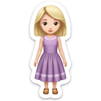Girl curtsying with dress sticker