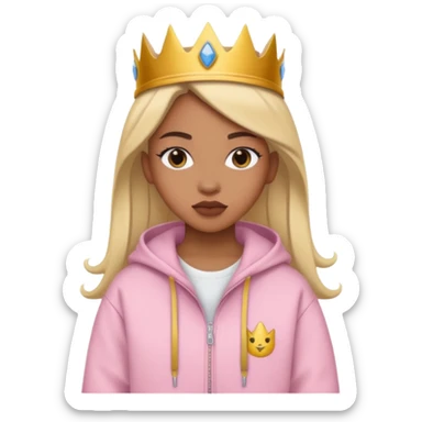 A princess wearing street wear clothes  sticker