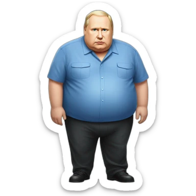 Vladimir Poutine morbidly obese full body sticker