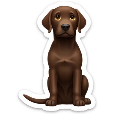 Brown Labrador retriever sticker
