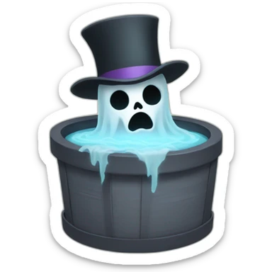 Hatbox-ghost sticker