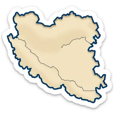 iran map outline sticker