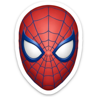 Spiderman face emoji sticker