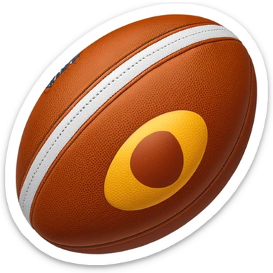 Rugby ball sticker