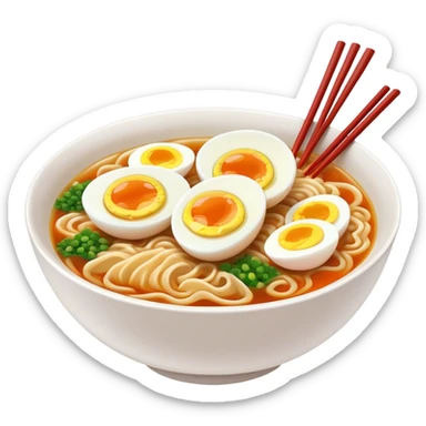 Ramen with eggs sticker