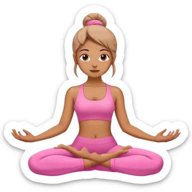 Yoga girl pink  sticker