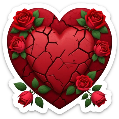 Put The 💔 Emoji And 🥀 Emoji Together In One Image sticker