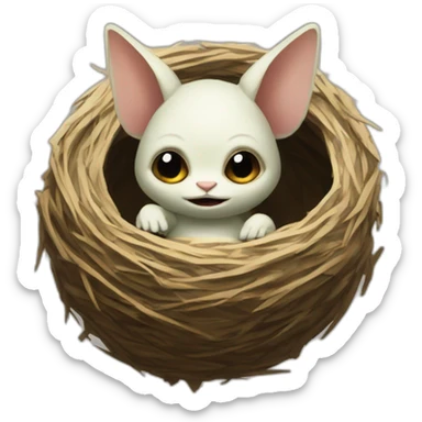 grogu on its nest sticker