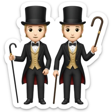 wealthy men 1800s sticker