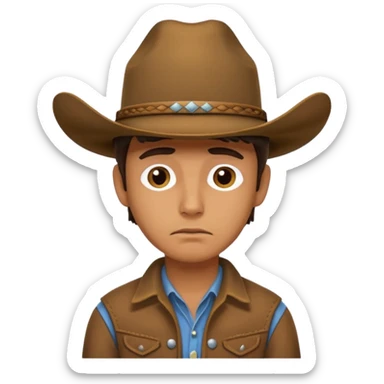 Sad cowboy sticker