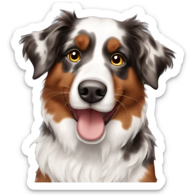 Red merle aussie dog sweet  sticker
