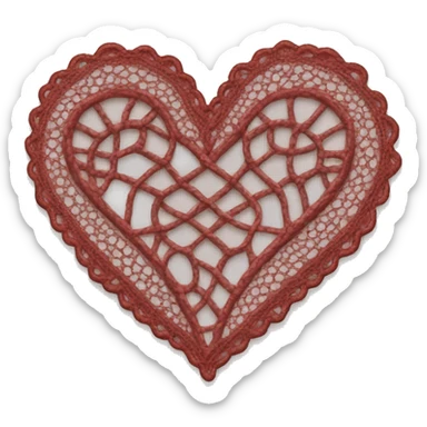 Lace heart sticker