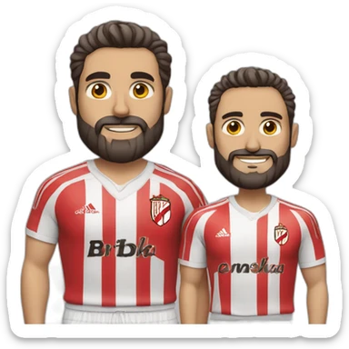Chico con barba y con camiseta del Athletic de bilbao sticker