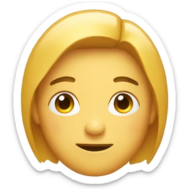 Person looking sad but also happy sticker