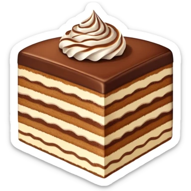 Tiramisu cake slice sticker