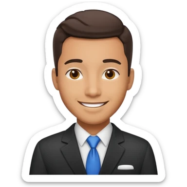 Je veux un réceptionniste d"hotel élégant masculin métissé sticker