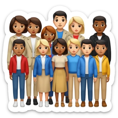 a group of diverse people sticker